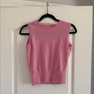 Vintage Cashmere Sleeveless Knit Tank Top in Pink